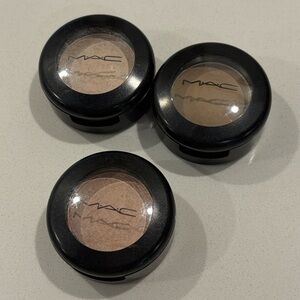 MAC cosmetics set of THREE eyeshadows tans neutrals full sized gently used